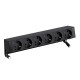 KIT NEGRO SOBREMESA 6 BASES DE ENCHUFE SCHUKO SIMON 400 42606000-138