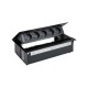 KIT NEGRO METALICO DE EMPOTRAR EN MESA 5 BASES SCHUKO SIMON 400 44505000-138