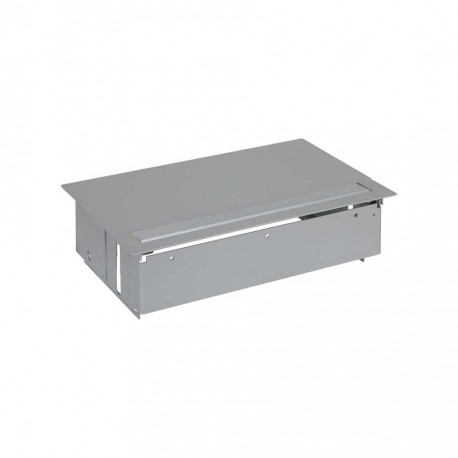 KIT ALUMINIO METALICO DE EMPOTRAR EN MESA CARGADOR 2XUSB, 3 BASES SCHUKO Y PLACA PARA 2 CONECTORES RJ45 SIMON 400 45523020-133