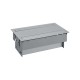 KIT ALUMINIO METALICO DE EMPOTRAR EN MESA 8 BASES SCHUKO Y PLACA PARA 8 CONECTORES RJ45 SIMON 400 47604040-133