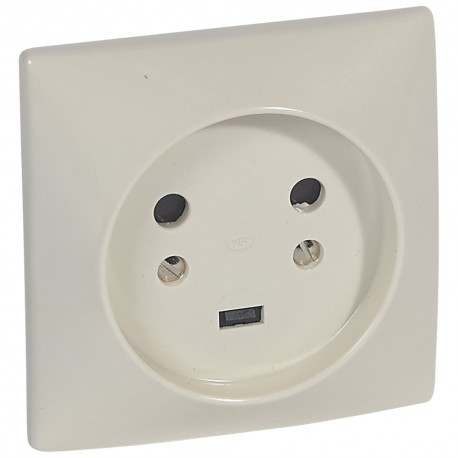 BASE DE COCINA BLANCA 2P+T 20A LEGRAND 055432