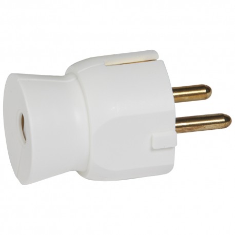 CLAVIJA BLANCA 2P+T 16A SALIDA CABLE RECTA LEGRAND 050315