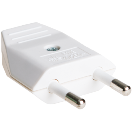 CLAVIJA BLANCA 2P 10A 250V SOLERA 6118