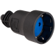 BASE AEREA NEGRA 2P+T 16A 250V CAUCHO SOLERA 707C