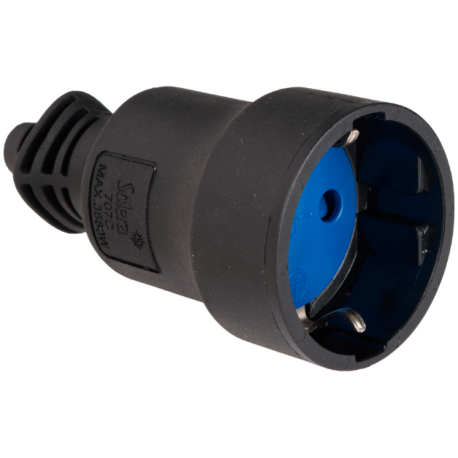 BASE AEREA NEGRA 2P+T 16A 250V CAUCHO SOLERA 707C