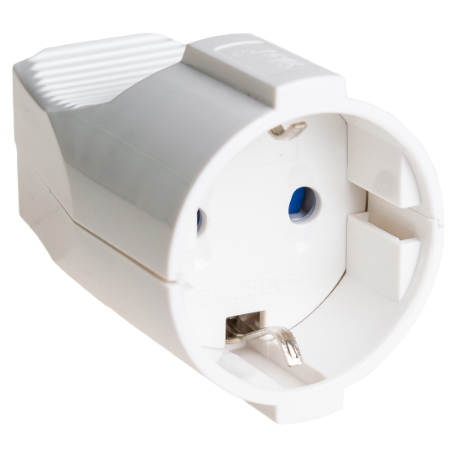 BASE AEREA BLANCA 2P+T 16A 250V SOLERA 5019