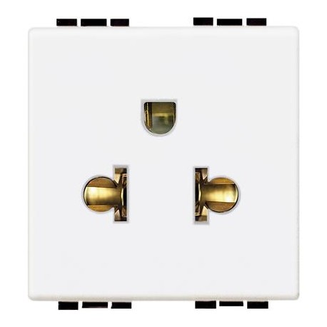 BASE DE ENCHUFE BLANCO AMERICANA BTICINO LIVINGLIGHT N4126S