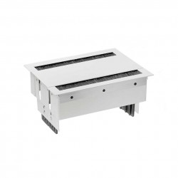 KIT BLANCO METALICO DE EMPOTRAR EN MESA 6 SCHUKO + 8 RJ45 + 1 HDMI SIMON 400 47624000-130
