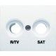 TECLA BLANCA PARA BASE R/TV-SAT IRIS BJC 18320