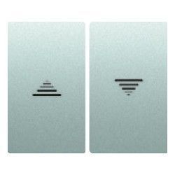 JUEGO TECLAS ALUMINIO MERCURIO  PULSADOR INTERRUPTOR PERSIANA IRIS BJC 18765-MA