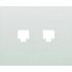 TECLA BLANCA ADAPTADOR DOBLE RJ11/RJ45 IRIS BJC 19882