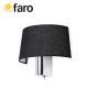 APLIQUE NEGRO PANTALLA HOTEL 1xE27 15W FARO 29945