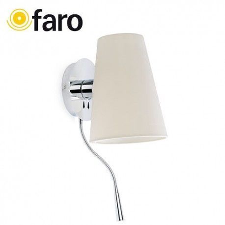 APLIQUE CROMO LUPE 1XE27 20W LECTOR LED FARO 29996