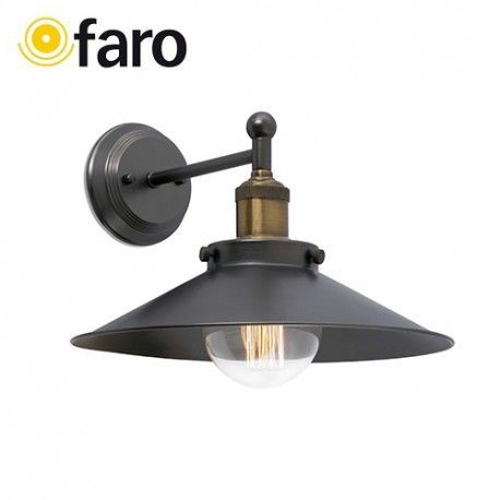 APLIQUE MARLIN ORO VIEJO Y NEGRO E27 40W FARO 65133