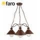 COLGANTE NAUTICA MARRON OXIDO 3xE27 11W FARO 71114