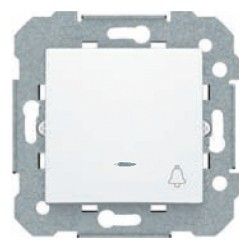 PULSADOR PLATA LUNA CAMPANA CON SEÑALIZADOR VIVA BJC 23516-1PLL