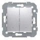 DOBLE CONMUTADOR PLATA LUNA CON SEÑALIZADOR VIVA BJC 23510-PLL