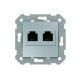 ADAPTADOR PLATA LUNA PARA 2 CONECTORES RJ11  RJ45 VIVA BJC 23682-2PL