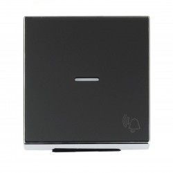 TECLA NEGRO SOLF CON VISOR Y SIMBOLO TIMBRE NIESSEN SKY 8504.3 NS