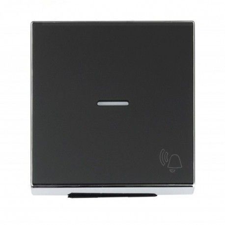 TECLA NEGRO SOLF CON VISOR Y SIMBOLO TIMBRE NIESSEN SKY 8504.3 NS