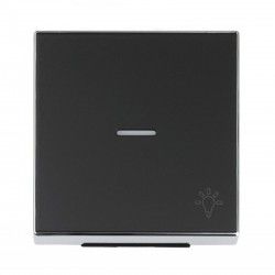 TECLA NEGRO SOLF CON VISOR Y SIMBOLO LUZ NIESSEN SKY 8504.4 NS