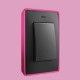 MARCO 1 ELEMENTO COLOR GRAFITO BASE ROSA SIMON 82 DETAIL 8201610-261