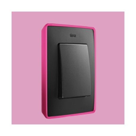 MARCO 1 ELEMENTO COLOR GRAFITO BASE ROSA SIMON 82 DETAIL 8201610-261