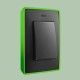 MARCO 1 ELEMENTO COLOR GRAFITO BASE VERDE SIMON 82 DETAIL 8201610-260
