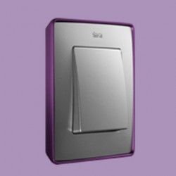 MARCO 1 ELEMENTO COLOR ALUMINIO BASE MORADO SIMON 82 DETAIL 8201610-254