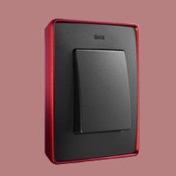 MARCO 1 ELEMENTO COLOR GRAFITO BASE ROJO SIMON 82 DETAIL 8201610-252
