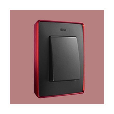 MARCO 1 ELEMENTO COLOR GRAFITO BASE ROJO SIMON 82 DETAIL 8201610-252