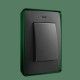 MARCO 1 ELEMENTO COLOR GRAFITO BASE VERDE SIMON 82 DETAIL 8201610-250