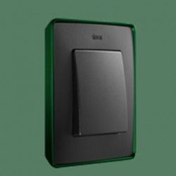 MARCO 1 ELEMENTO COLOR GRAFITO BASE VERDE SIMON 82 DETAIL 8201610-250