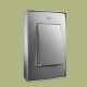 MARCO 1 ELEMENTO COLOR ALUMINIO METAL BASE CROMO SIMON 82 DETAIL 8201610-093