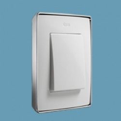 MARCO 1 ELEMENTO COLOR BLANCO BASE CROMO SIMON 82 DETAIL 8201610-244