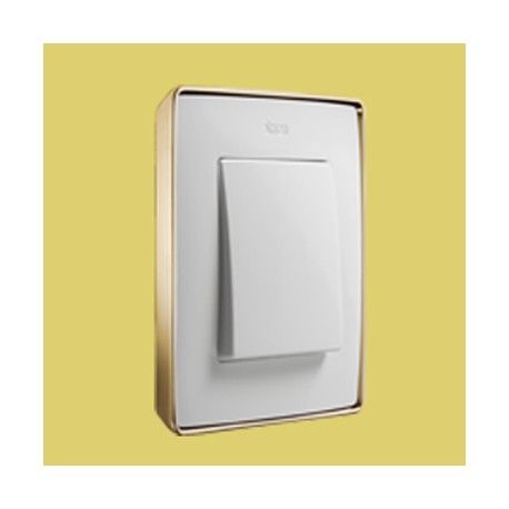 MARCO 1 ELEMENTO COLOR BLANCO BASE ORO SIMON 82 DETAIL 8201610-245