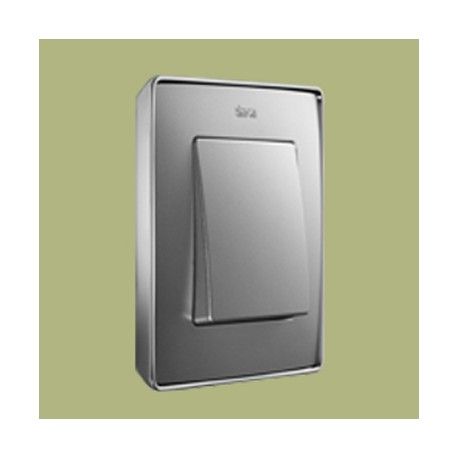 MARCO 1 ELEMENTO COLOR GRAFITO BASE CROMO SIMON 82 DETAIL 8201610-241