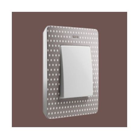 MARCO 1 ELEMENTO COLOR TOPOS GRIS BASE BLANCO SIMON 82 DETAIL 8200610-211