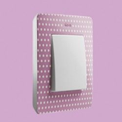 MARCO 1 ELEMENTO COLOR TOPOS ROSA BASE BLANCO SIMON 82 DETAIL 8200610-213