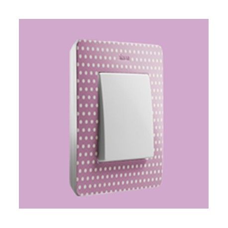 MARCO 1 ELEMENTO COLOR TOPOS ROSA BASE BLANCO SIMON 82 DETAIL 8200610-213
