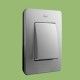 MARCO 1 ELEMENTO COLOR ALUMINIO BASE NEGRO SIMON 82 DETAIL 8200610-293