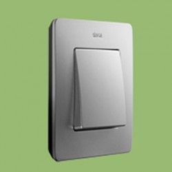 MARCO 1 ELEMENTO COLOR ALUMINIO BASE NEGRO SIMON 82 DETAIL 8200610-293