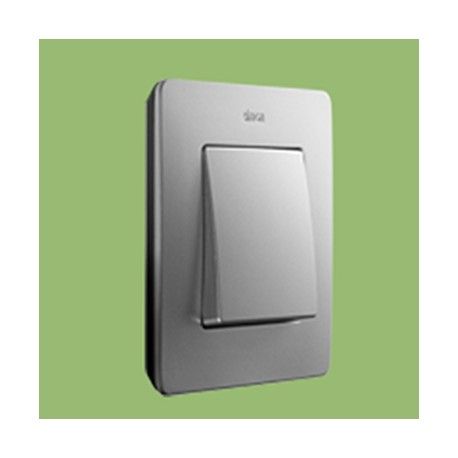 MARCO 1 ELEMENTO COLOR ALUMINIO BASE NEGRO SIMON 82 DETAIL 8200610-293