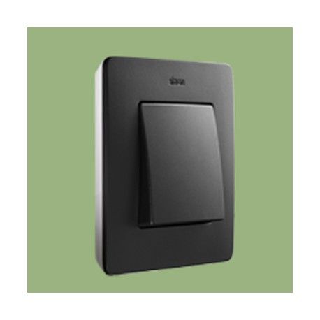 MARCO 1 ELEMENTO COLOR GRAFITO BASE BLANCO SIMON 82 DETAIL 8200610-038