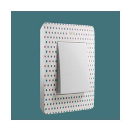MARCO 1 ELEMENTO COLOR TOPOS BLANCO BASE BLANCO SIMON 82 DETAIL 8200610-210