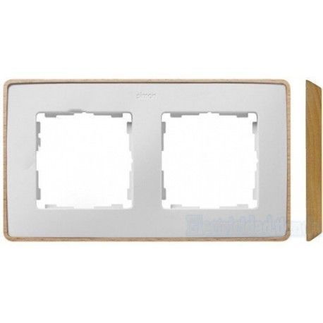 MARCO 2 ELEMENTOS COLOR BLANCO BASE MADERA NATURAL SIMON 82 DETAIL 8201620-270