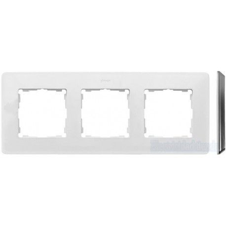 MARCO 3 ELEMENTOS COLOR BLANCO BASE ALUMINIO SIMON 82 DETAIL 8200630-230