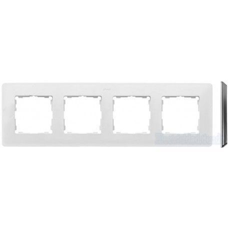 MARCO 4 ELEMENTOS COLOR BLANCO BASE ALUMINIO SIMON 82 DETAIL 8200640-230