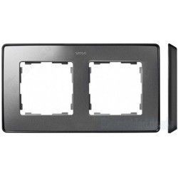 MARCO 2 ELEMENTOS COLOR ALUMINIO BASE GRAFITO SIMON 82 DETAIL 8201620-293