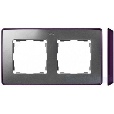 MARCO 2 ELEMENTOS COLOR ALUMINIO BASE MORADO SIMON 82 DETAIL 8201620-254